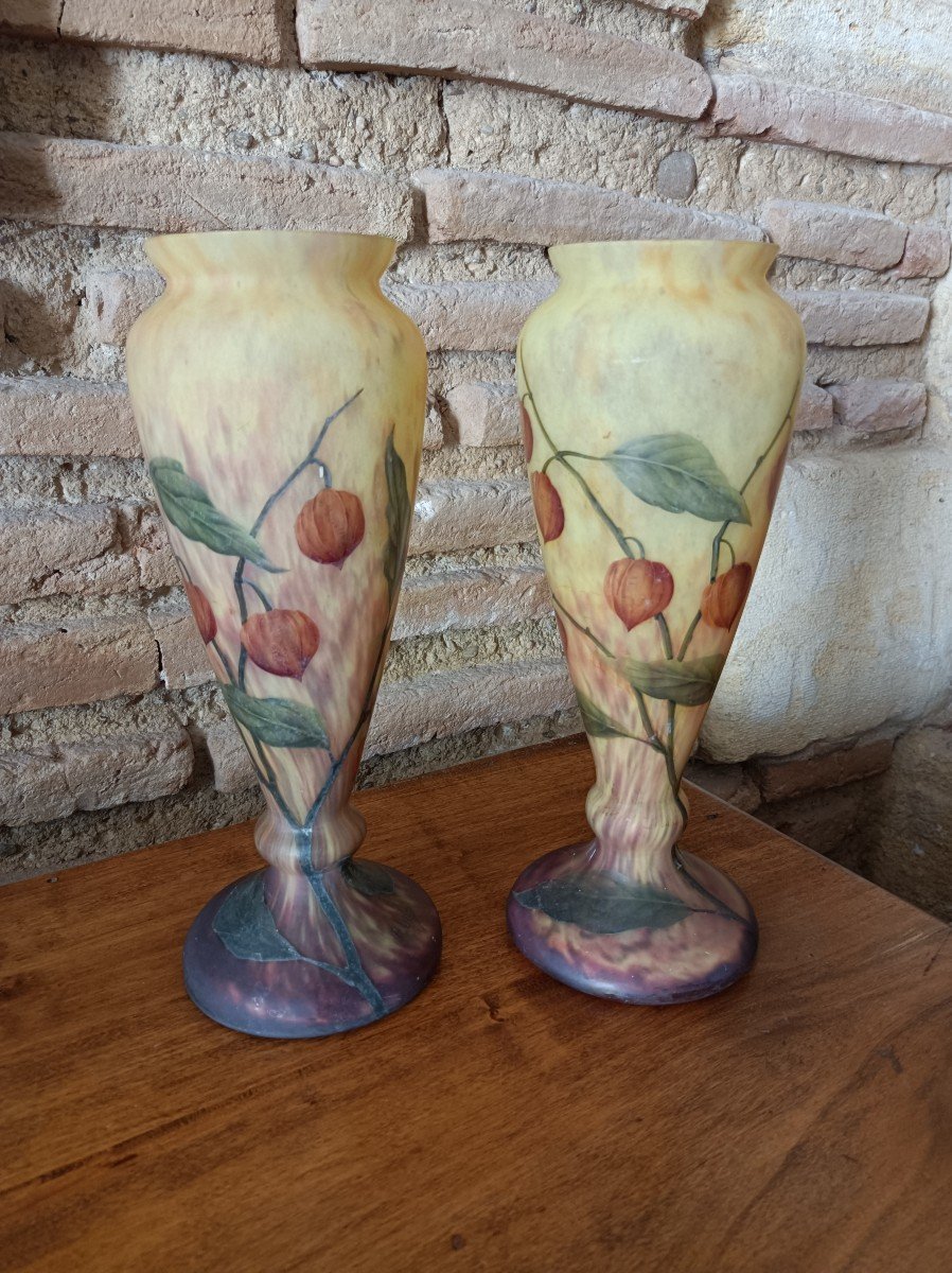 Paul Daum Baluster Vase With Love Branches In A Cage Decor