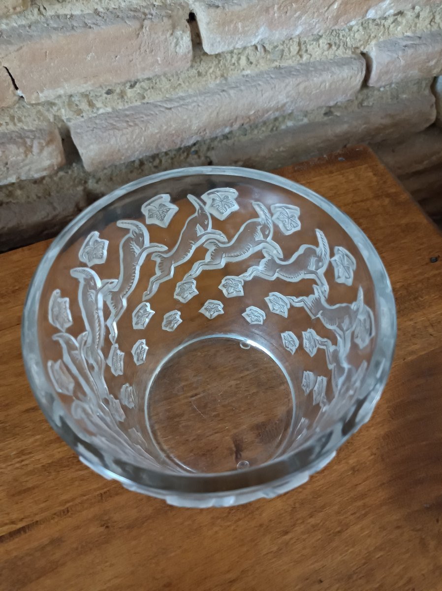 René Lalique Lave raisin en verre pressé modèle Jurançon  Crée En 1938-photo-2