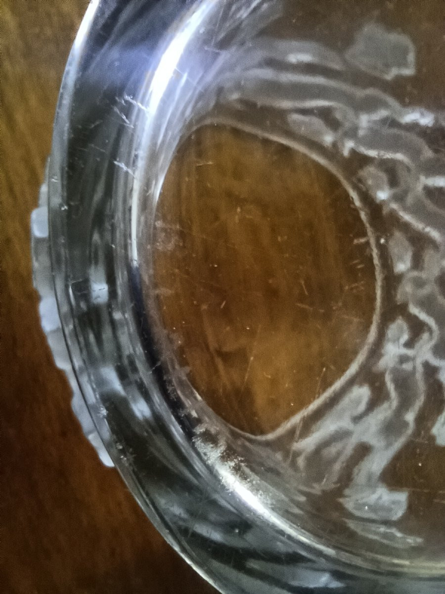 René Lalique Lave raisin en verre pressé modèle Jurançon  Crée En 1938-photo-2