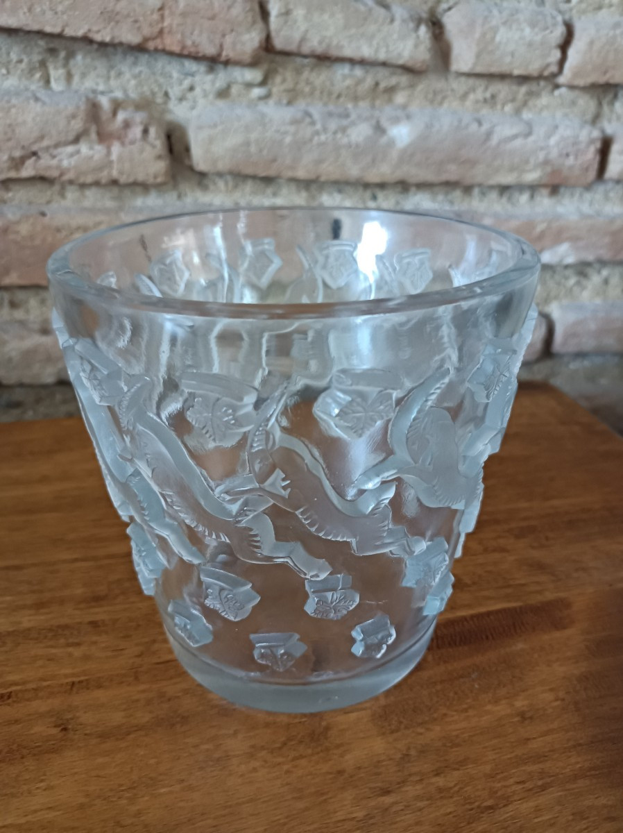 René Lalique Lave raisin en verre pressé modèle Jurançon  Crée En 1938