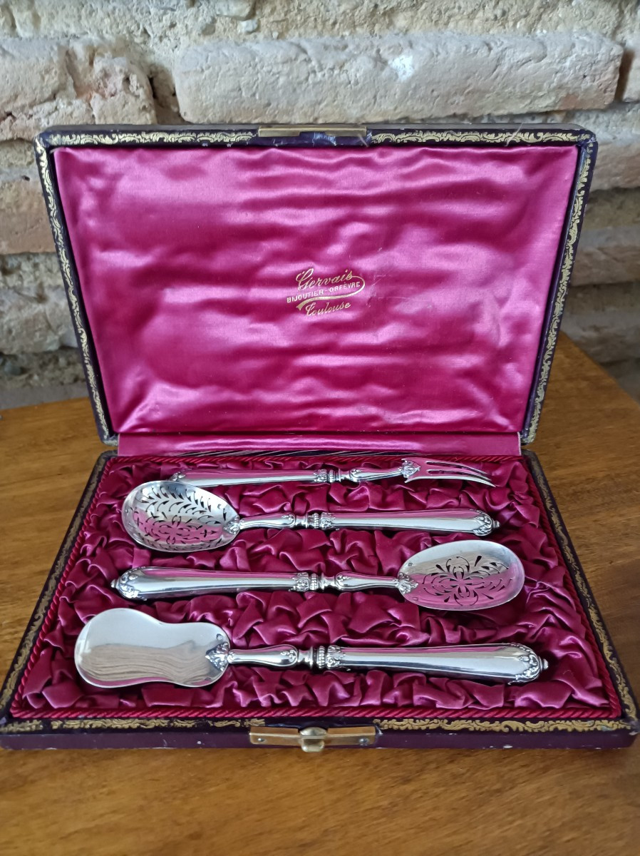 Petit Fours Mignardise Service, 19th Century Minerva Silver