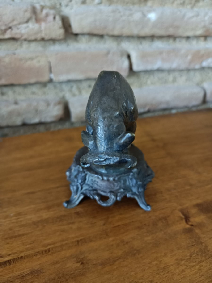 Rearing Bull Bronze Animal Signed C.charles-photo-2