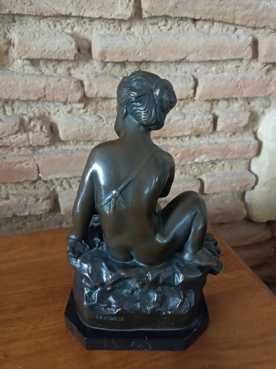 Pigalle jeune fille au nid Bronze XIXe siecle-photo-4