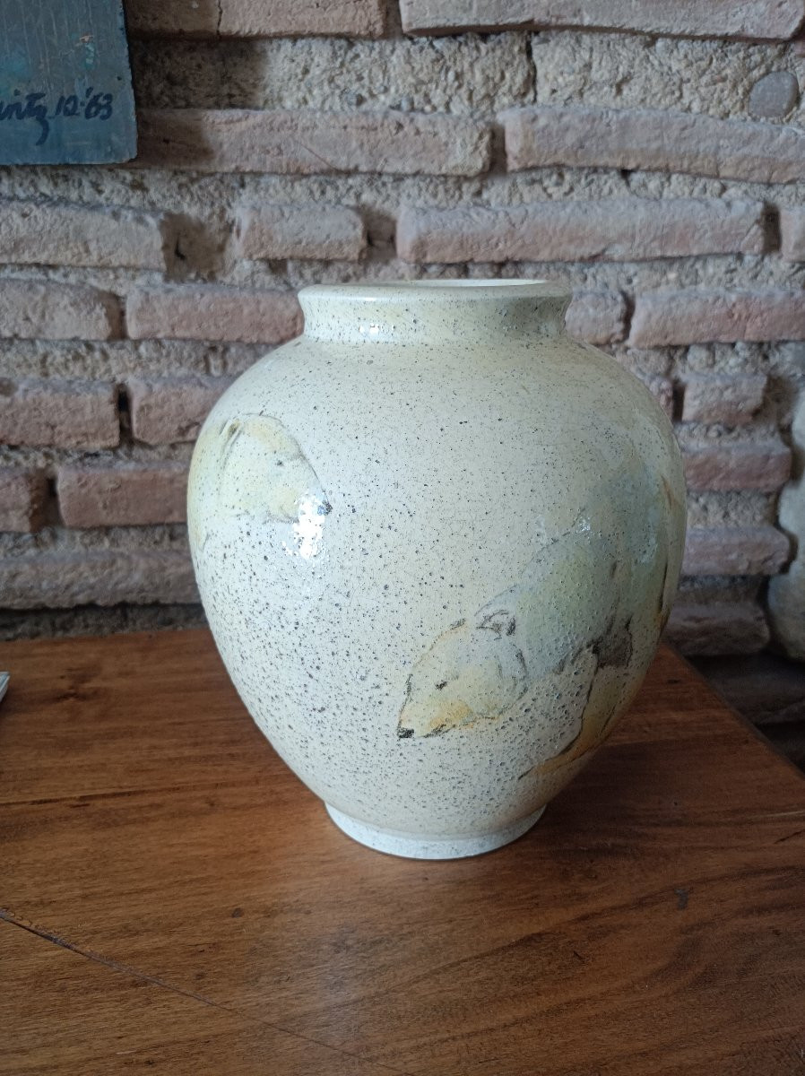 Vase Art deco piece Unique par Raoul Lachenal et Jean-Camille Cipra  ours Polaire  -photo-1