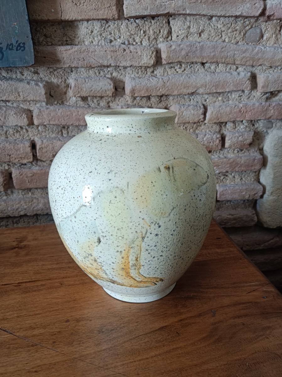 Vase Art deco piece Unique par Raoul Lachenal et Jean-Camille Cipra  ours Polaire  