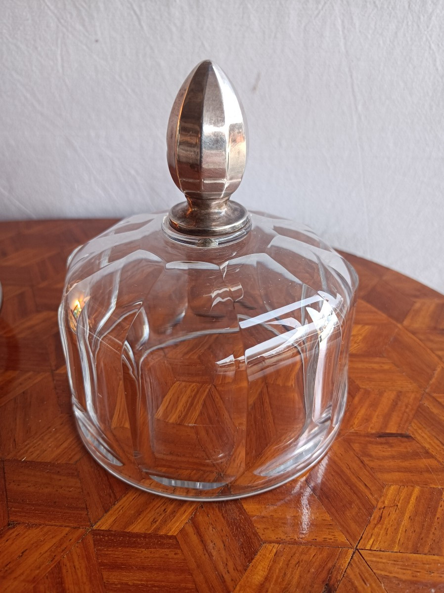beurrier cristal baccarat monture argent minerve -photo-3