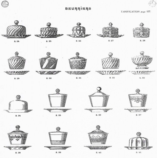 beurrier cristal baccarat monture argent minerve -photo-1