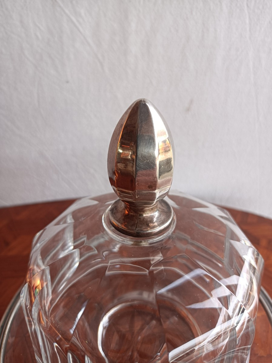 beurrier cristal baccarat monture argent minerve -photo-2