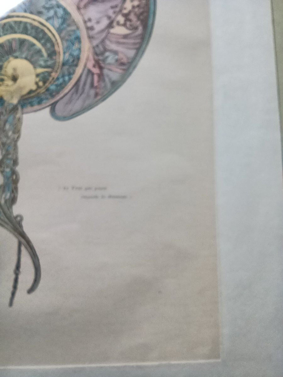 Alphonse Mucha - The Passing Wind Carries Away Youth, 1899 - Original Lithograph-photo-8