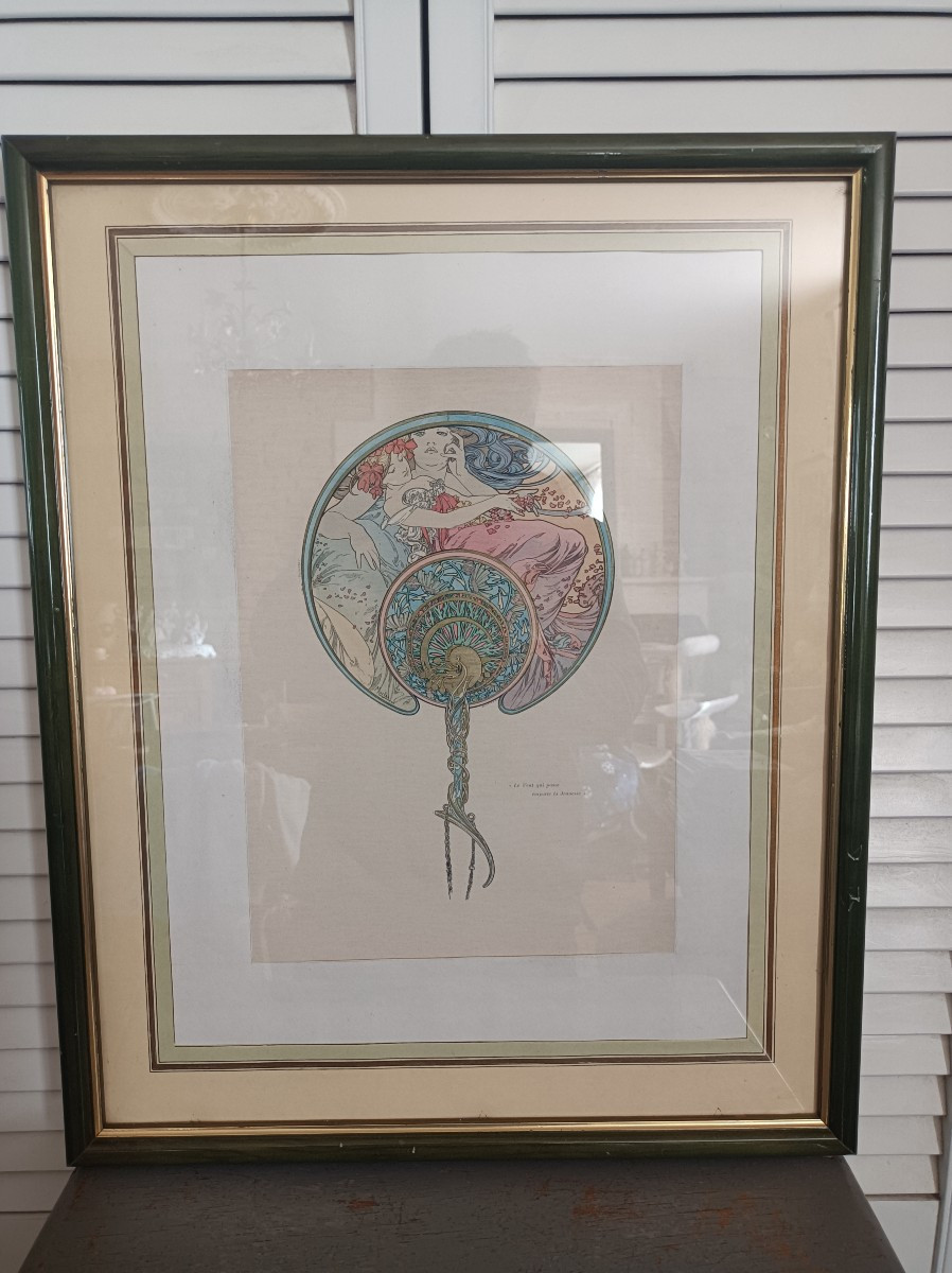 Alphonse Mucha - The Passing Wind Carries Away Youth, 1899 - Original Lithograph