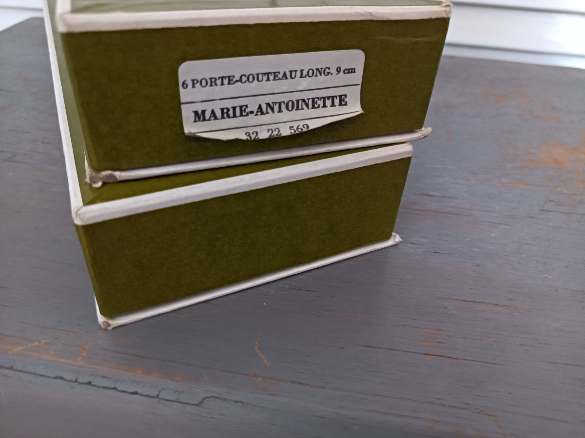 Christofle modèle Marie-Antoinette  12 porte-couteaux  en métal  argenté-photo-3