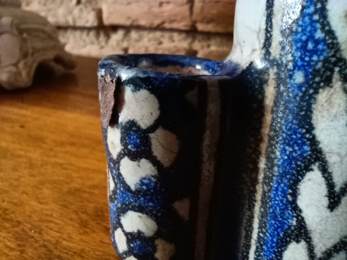 Maroc Fès Douïa encrier d'enlumineur à 6 godets XIX siecle-photo-3