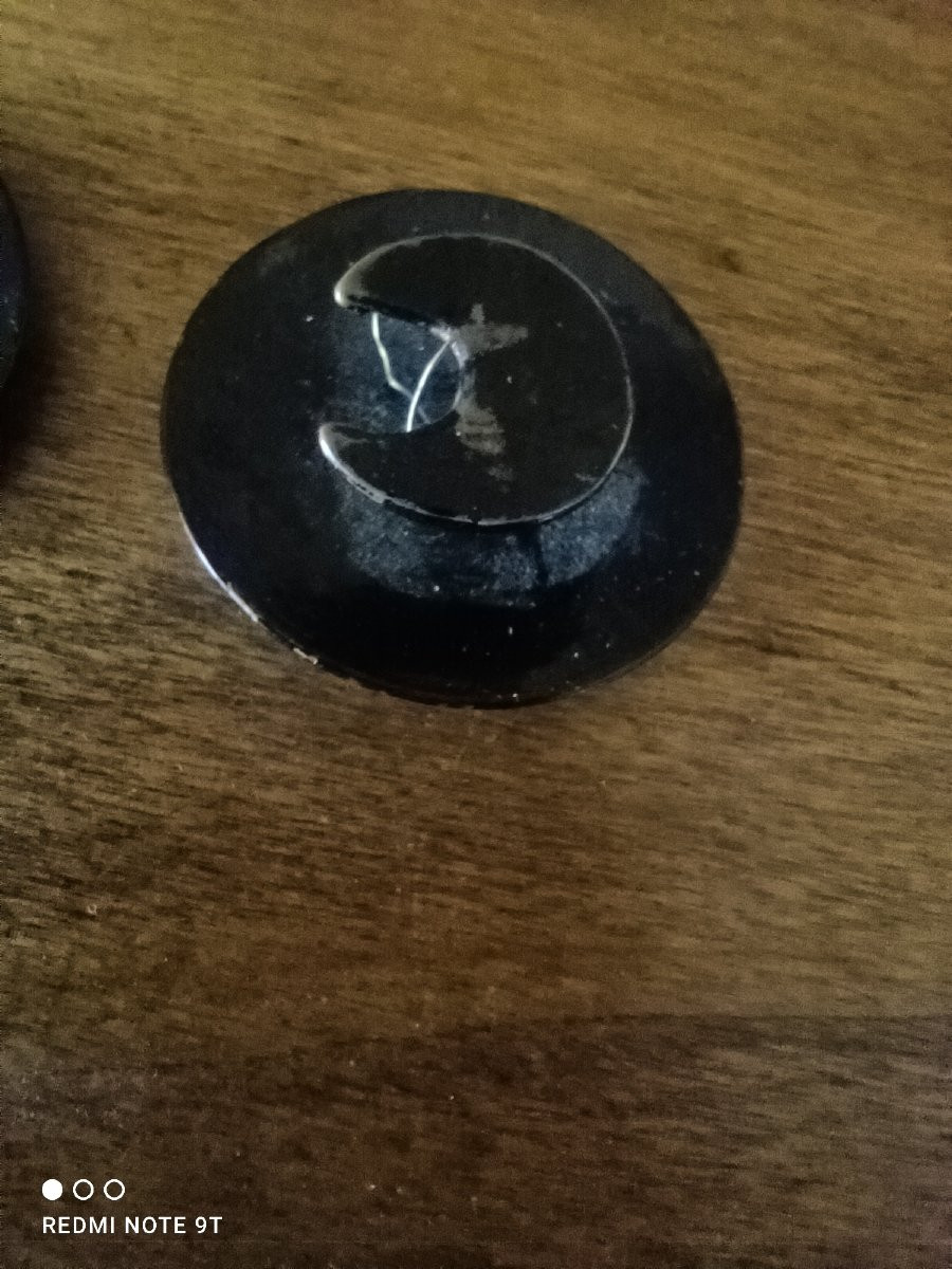 Pair Of Lacquered And Painted Bronze Collar Buttons, Imperial Russia, 19th Century-photo-4