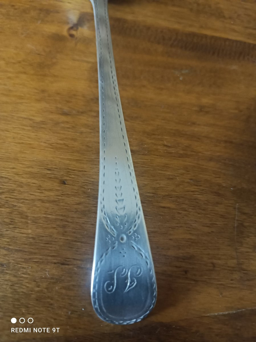  2  CUILLIERES  ARGENT MASSIF ANGLETERRE XVIIIe SIECLE-photo-4