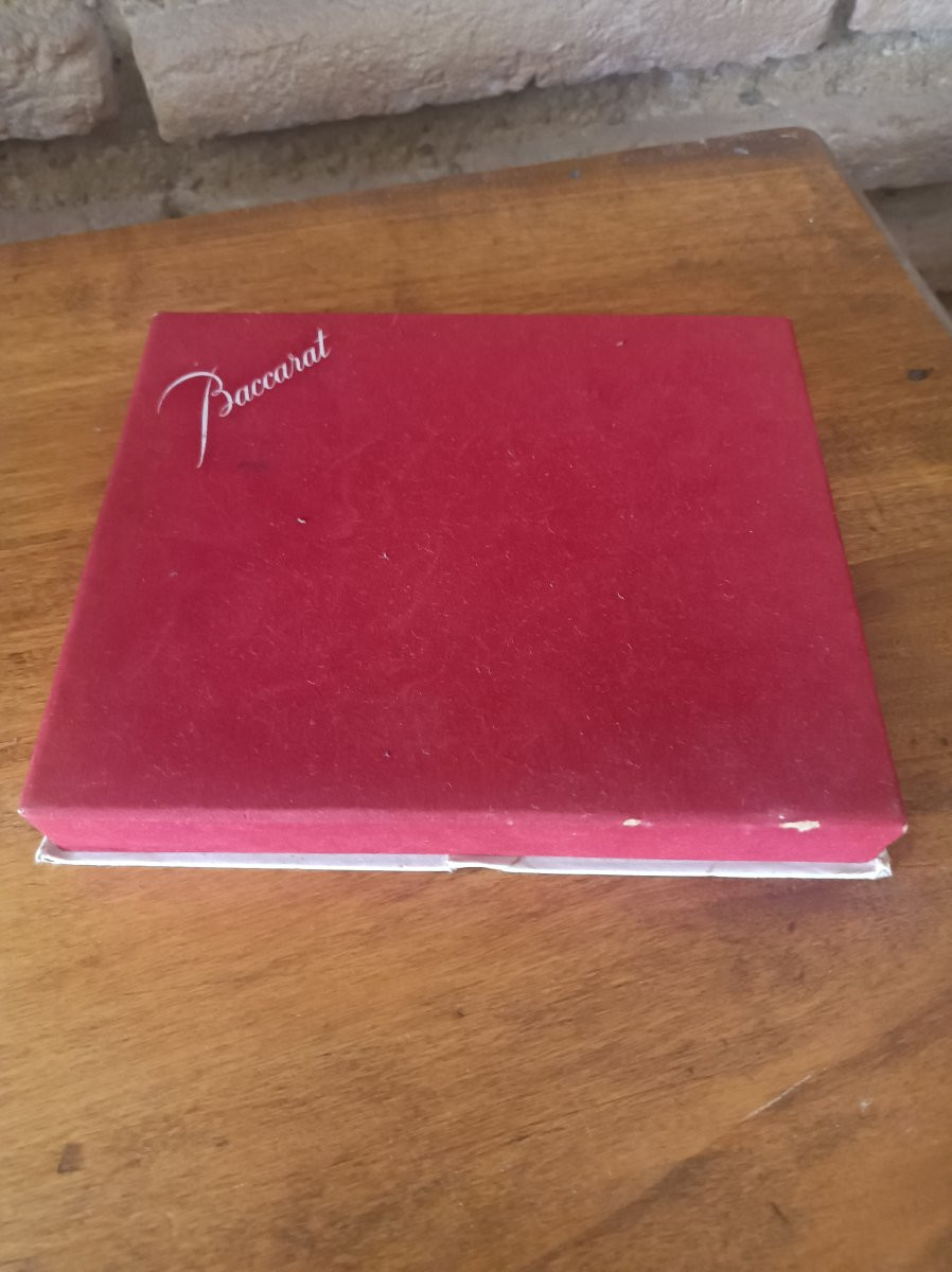 Baccarat 12 Crystal Knife Rests, Triangular Shape, Stamped-photo-2