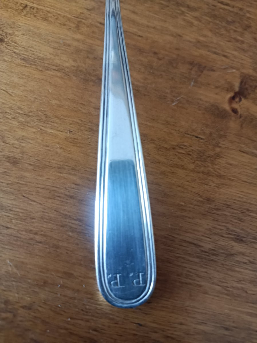 Cuillère à  fraise saupoudreuse poinçon association des orfèvres 1793  XVIII Siecle-photo-3