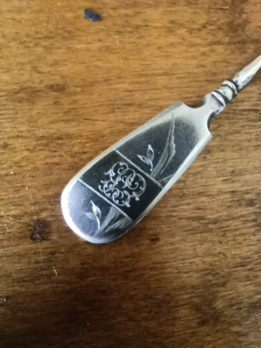 Cuillère à saupoudrer argent russe vermeil  Moscou Agafonov XIXème siecle-photo-4