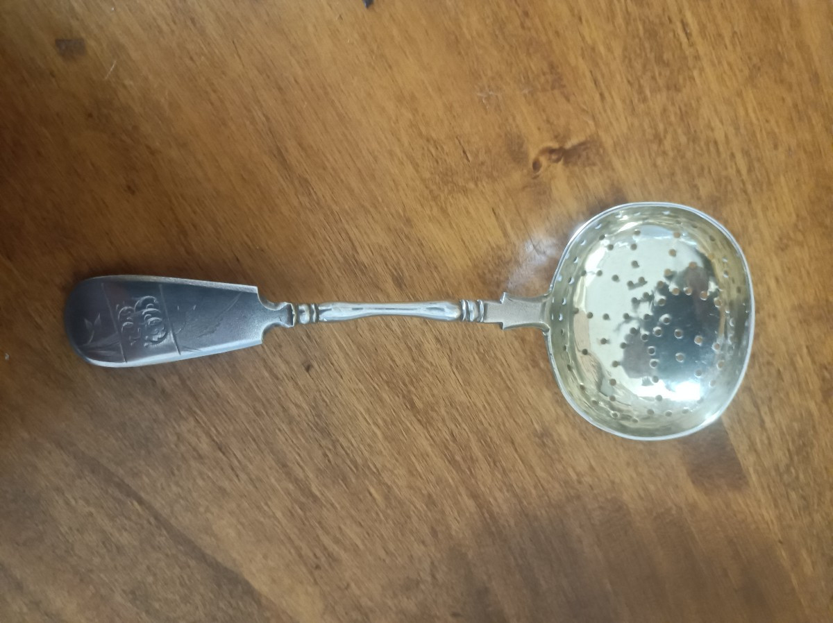 Cuillère à saupoudrer argent russe vermeil  Moscou Agafonov XIXème siecle