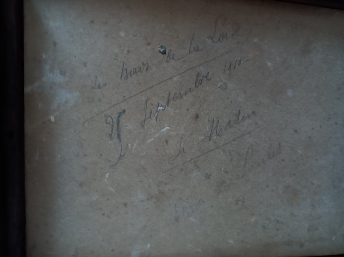 Lavollée Marcel-thomas, Oil On Cardboard, Study Of Willows In The Morning, 1910-photo-4