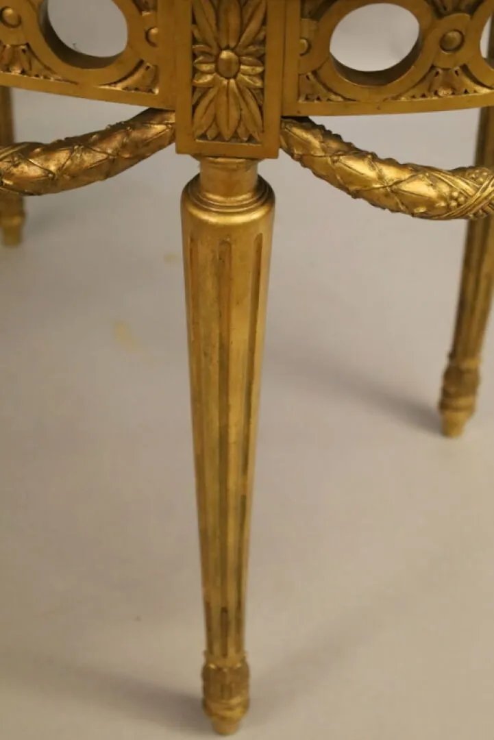 Louis XVI Center Table, In Gilded Wood -photo-4