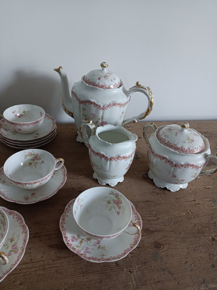 Louis Majorelle & Haviland Limoges Porcelain Tea And Coffee Service Circa 1890-photo-3