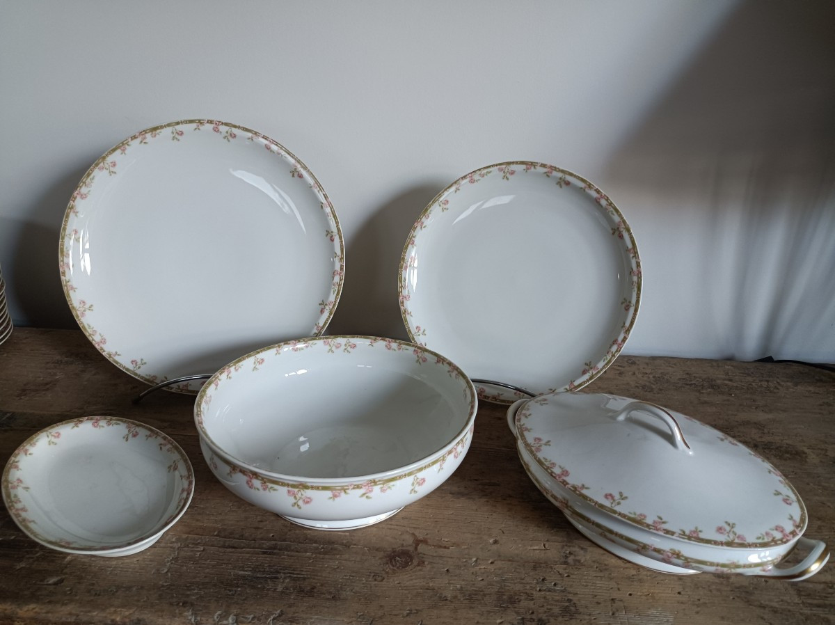 Majorelle Nancy-haviland & Cnie Limoges Porcelain Service With Floral Decoration -photo-8