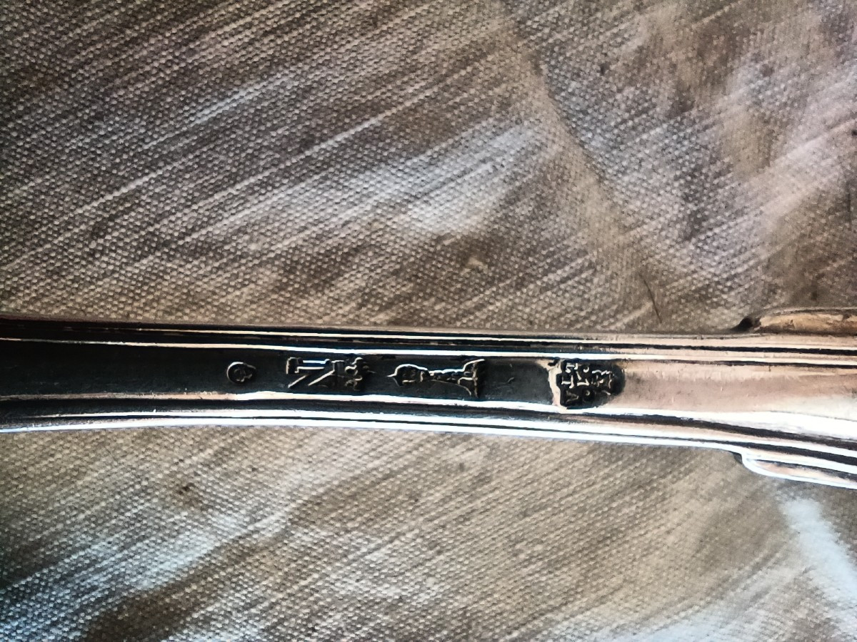 Silver Flatware Fermier Généraux Maître Orfevre Louis Antoine Taillepied XVIII Century-photo-1