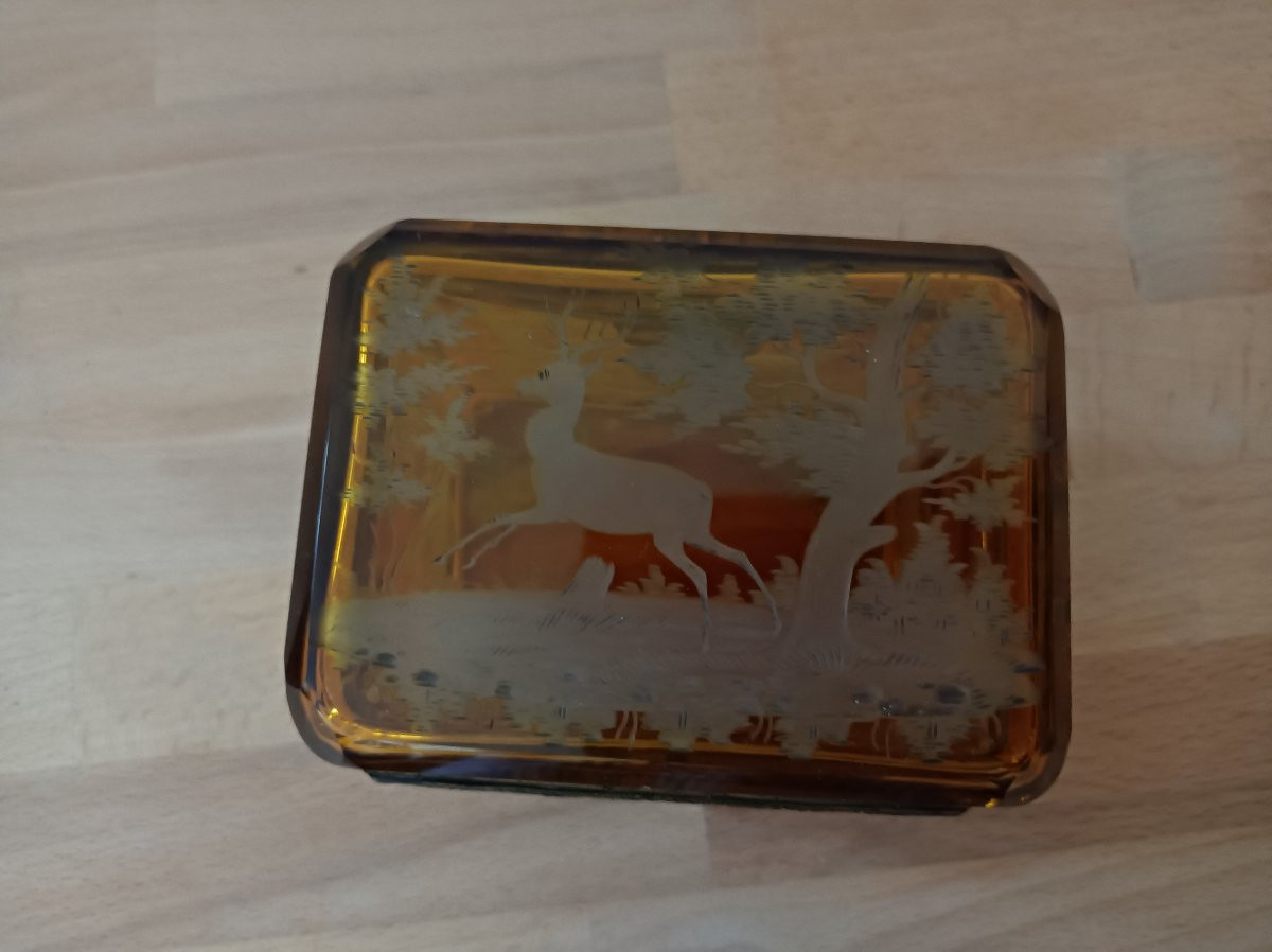 19th Century Bohemian Crystal Jewelry Box-photo-2