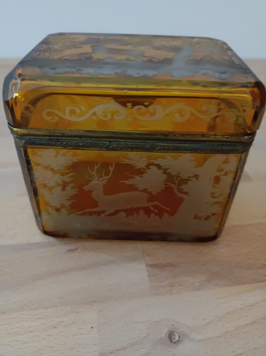 19th Century Bohemian Crystal Jewelry Box-photo-3