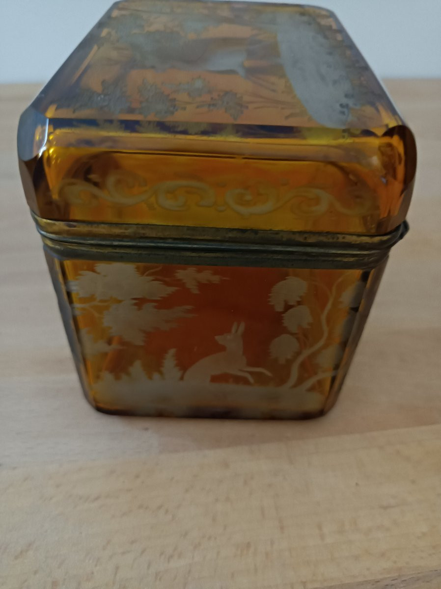 19th Century Bohemian Crystal Jewelry Box-photo-4