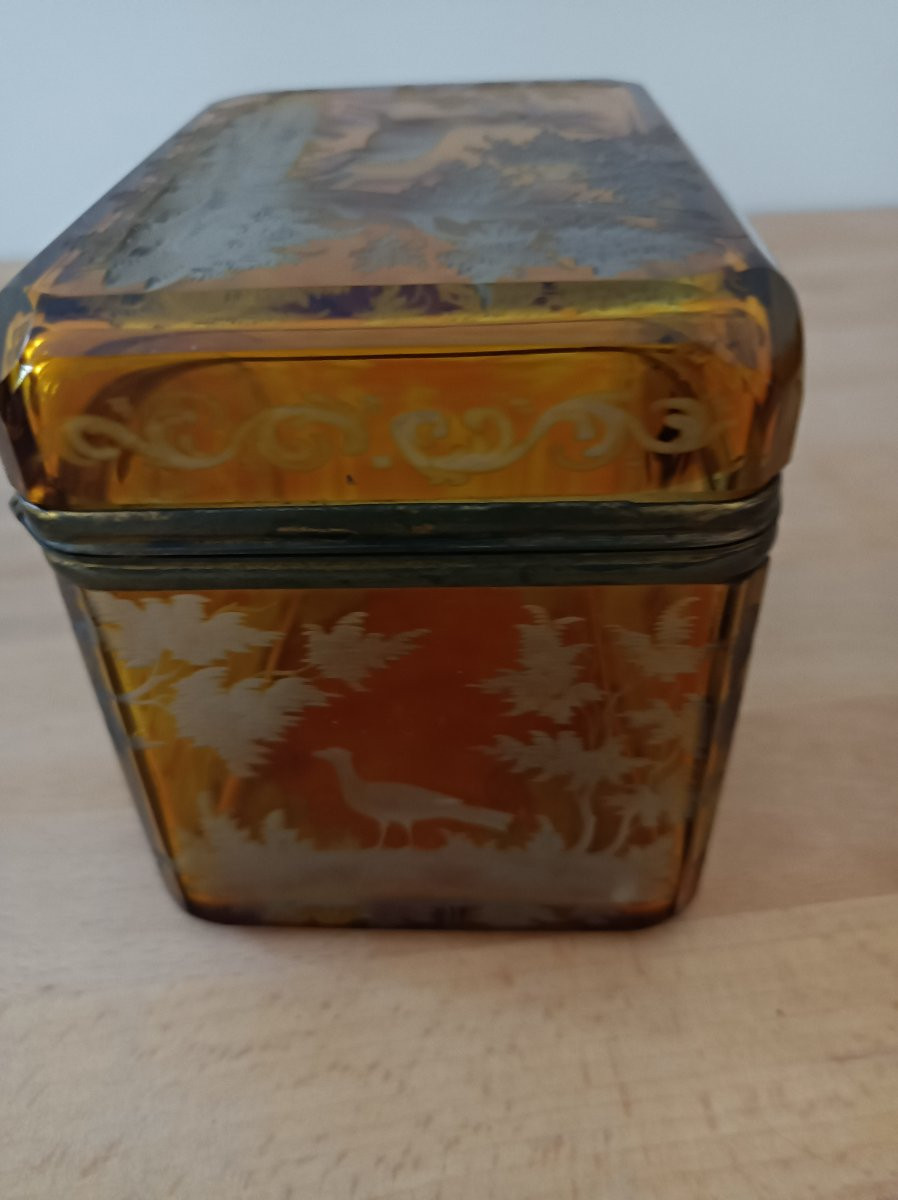 19th Century Bohemian Crystal Jewelry Box-photo-1