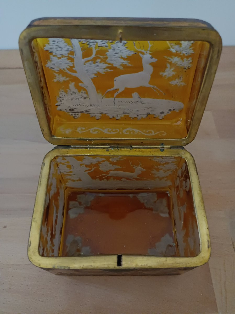 19th Century Bohemian Crystal Jewelry Box-photo-3