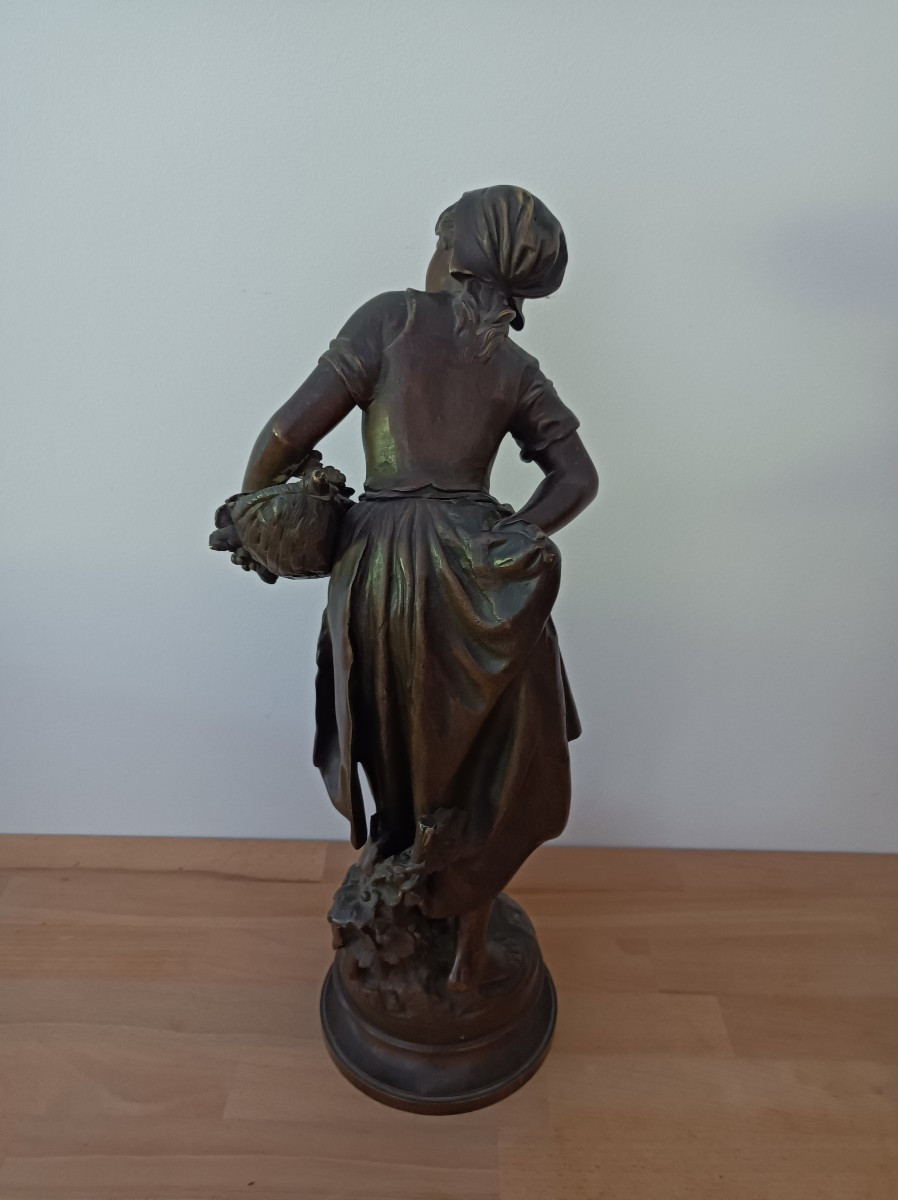 Mathurin MOREAU (1822-1912)  la Grappilleuse Sculpture en bronze  XIXe siecle-photo-4