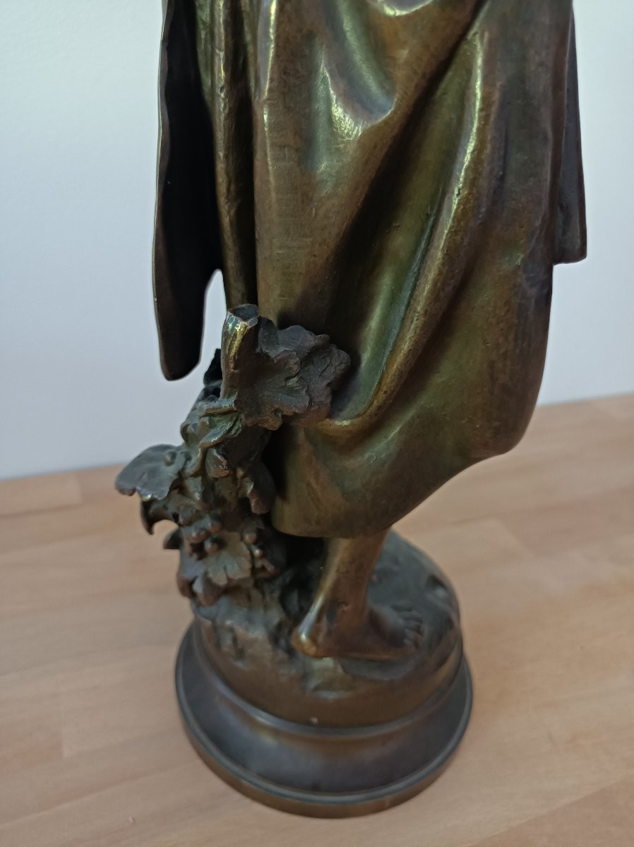 Mathurin MOREAU (1822-1912)  la Grappilleuse Sculpture en bronze  XIXe siecle-photo-3