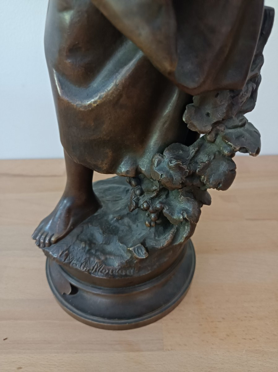 Mathurin MOREAU (1822-1912)  la Grappilleuse Sculpture en bronze  XIXe siecle-photo-6