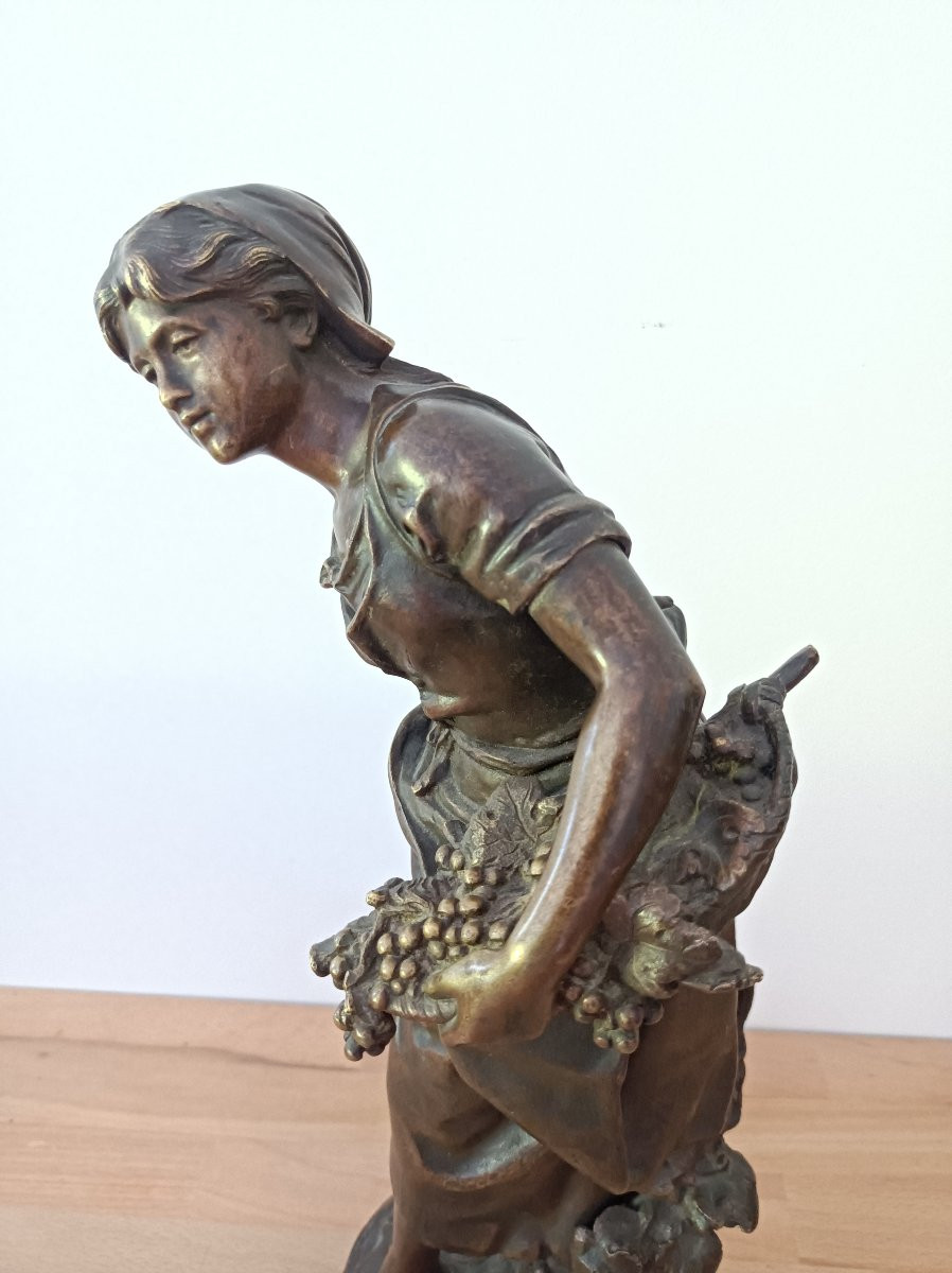 Mathurin MOREAU (1822-1912)  la Grappilleuse Sculpture en bronze  XIXe siecle-photo-7