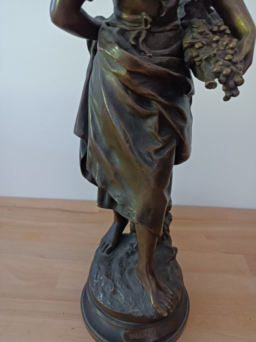 Mathurin MOREAU (1822-1912)  la Grappilleuse Sculpture en bronze  XIXe siecle-photo-8