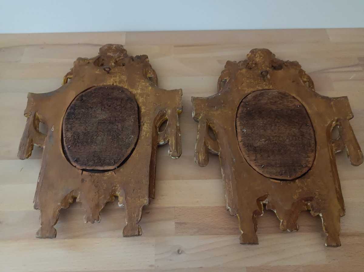 Pair Of 19th Century Provencal Giltwood Mirrors-photo-3