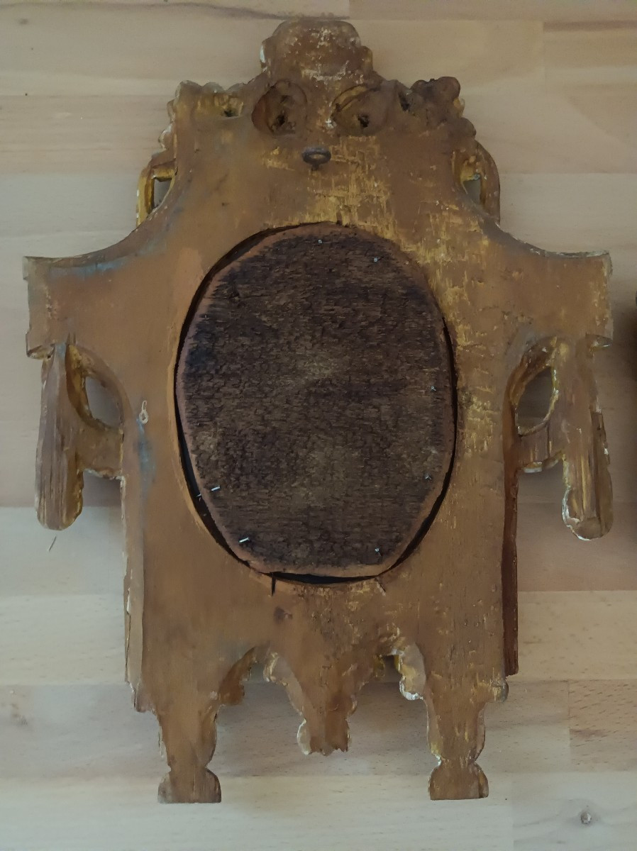 Pair Of 19th Century Provencal Giltwood Mirrors-photo-4