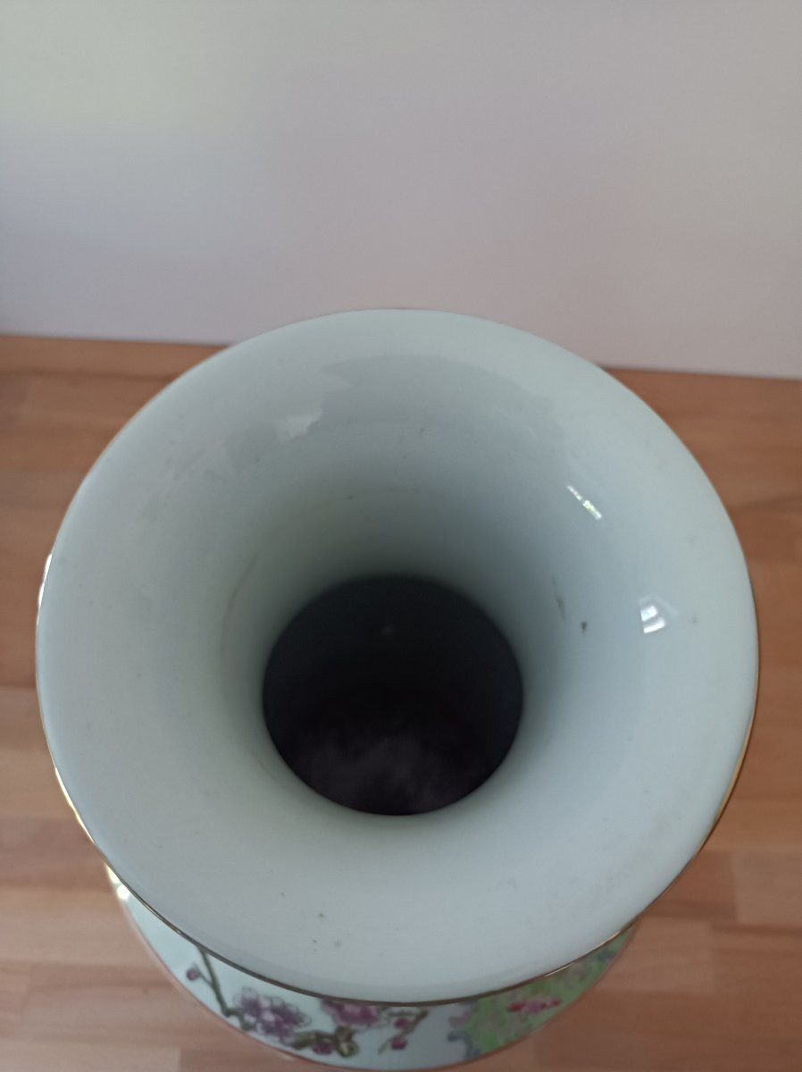 Vase chinois en porcelaine de canton Époque de la République - Minguo (1912-1949)-photo-5