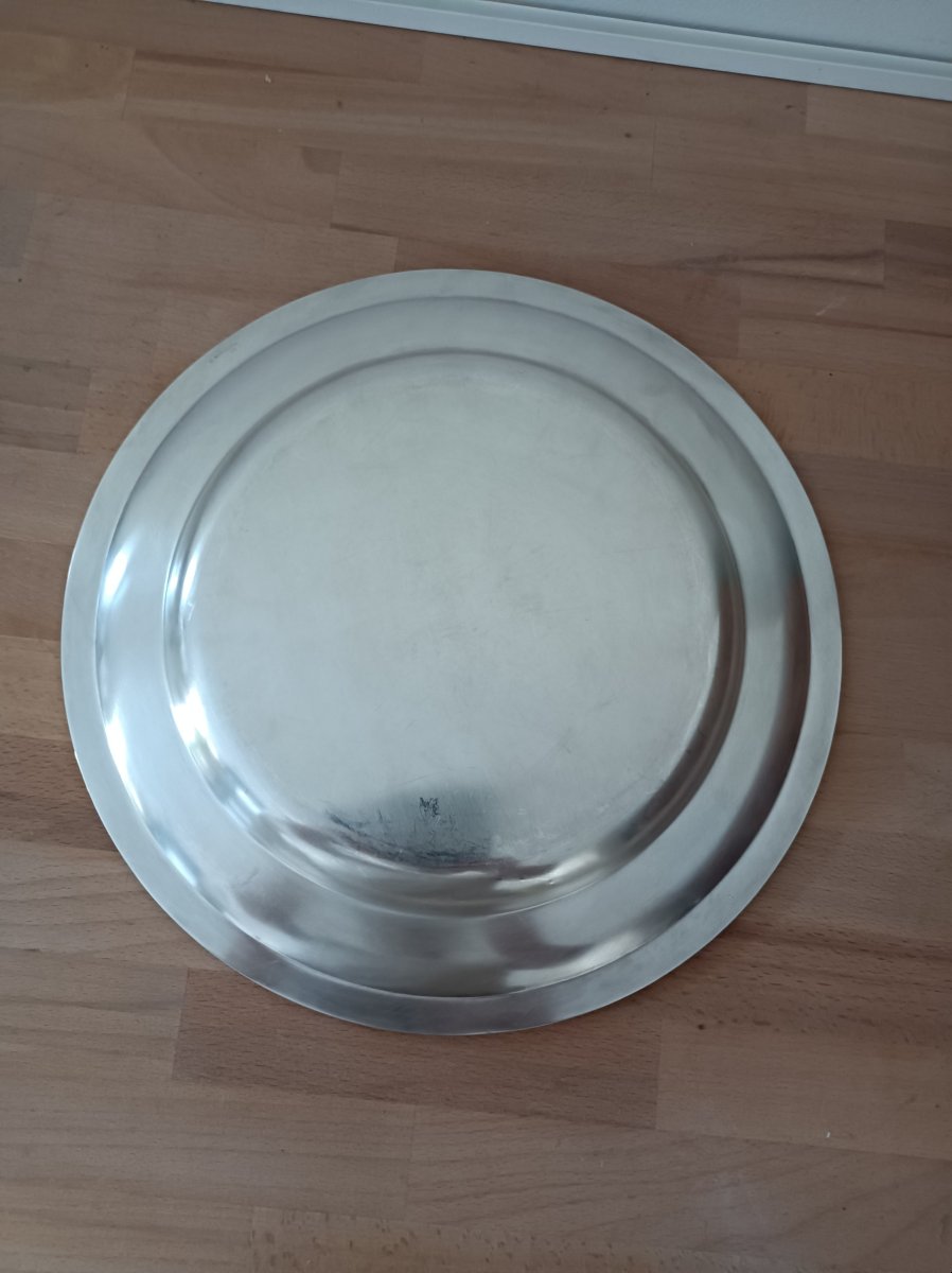 Orfevrerie Christofle Plat rond Rubans Croisé-photo-3