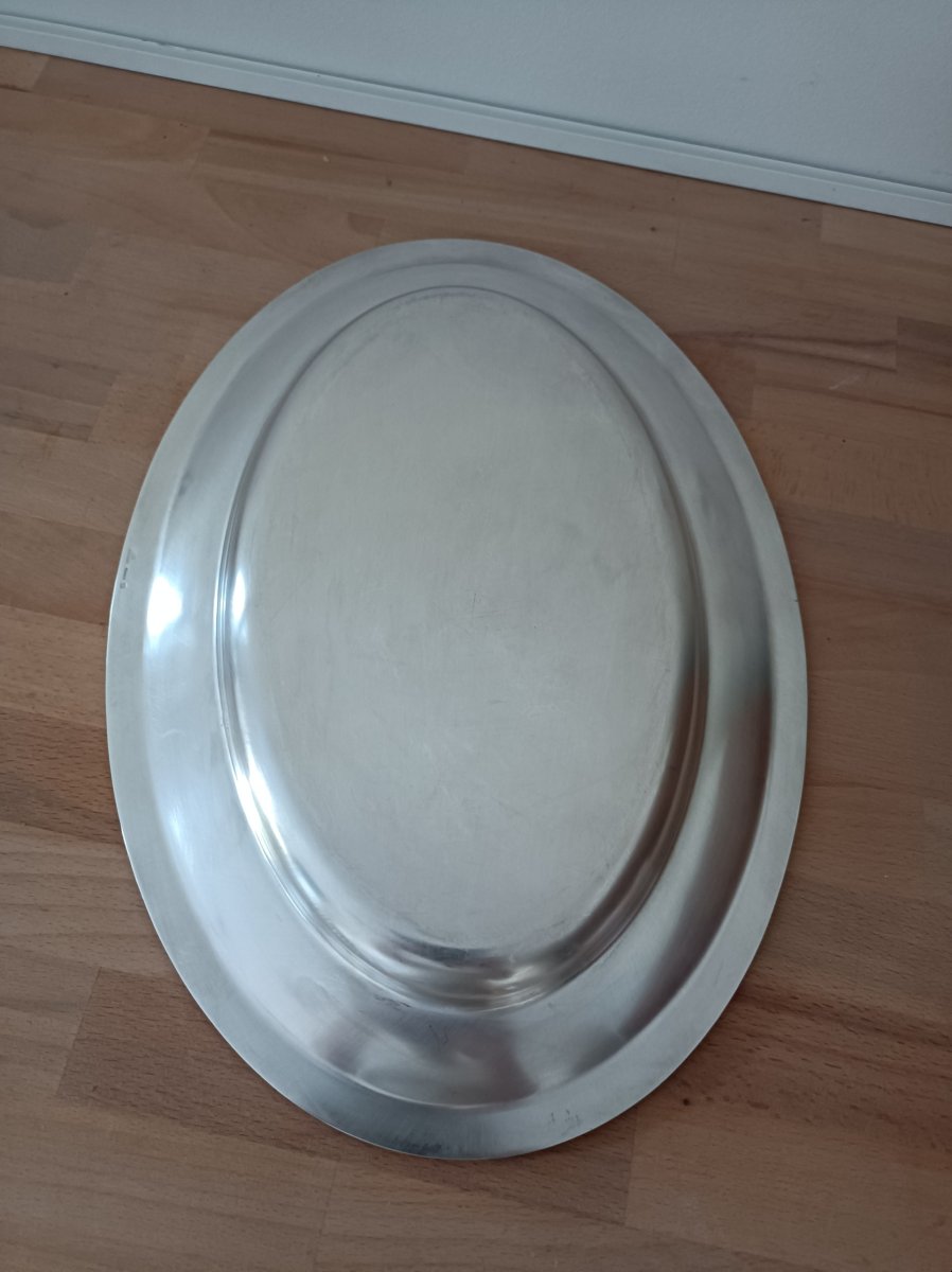 Orfevrerie Christofle Plat ovale Rubans Croisé -photo-4