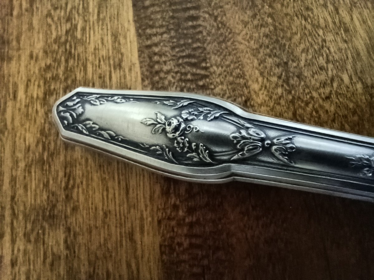 Cachet Sceau Argent Massif Poinçon Feuillage Art Nouveau 19e-photo-4