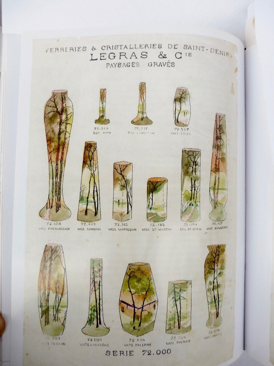  LEGRAS (1839-1916 ) vase à décor d'un paysage vosgien d'un bord de lac dégagé a l'acide -photo-5