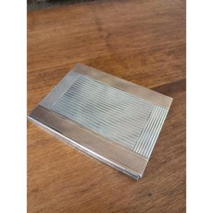 Etui à cigarettes art deco en or jaune 18K et argent massif  Signé Puiforcat France