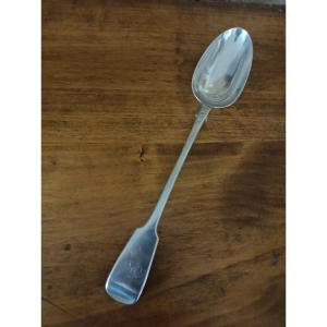 GRANDE CUILLIERE À RAGOUT ARGENT MASSIF ANGLETERRE XIXe SIECLE