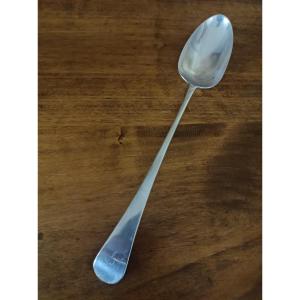 Solid Silver Stew Spoon, England, 18th Century
