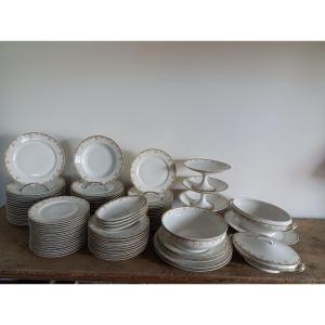 MAJORELLE NANCY-HAVILAND & Cnie Limoges service en porcelaine à décor floral 