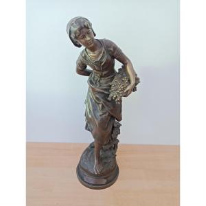 Mathurin MOREAU (1822-1912) la Grappilleuse Sculpture en bronze XIXe siecle