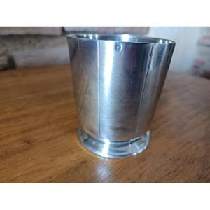 Art Deco-era Minerve Solid Silver Pan-shaped Timbale